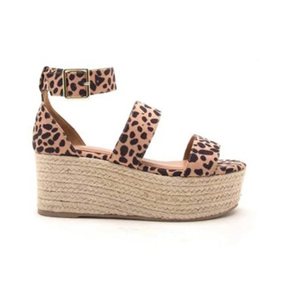 Leopard Cupid platform wedges
